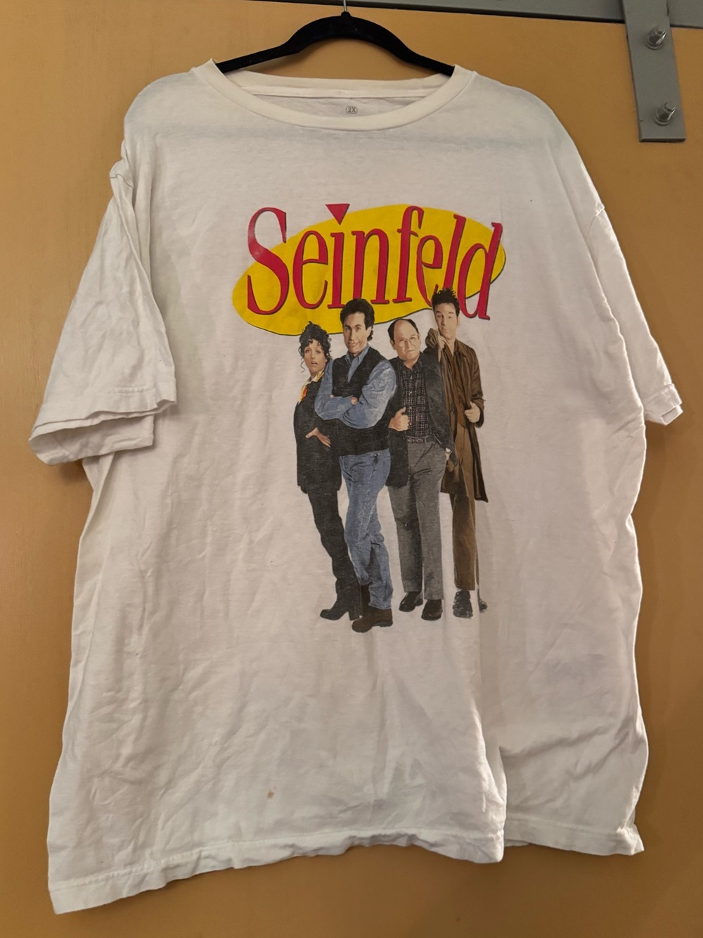 Seinfeld White Graphic Tee Vintage TV Logo Shirt 2XL 90’s